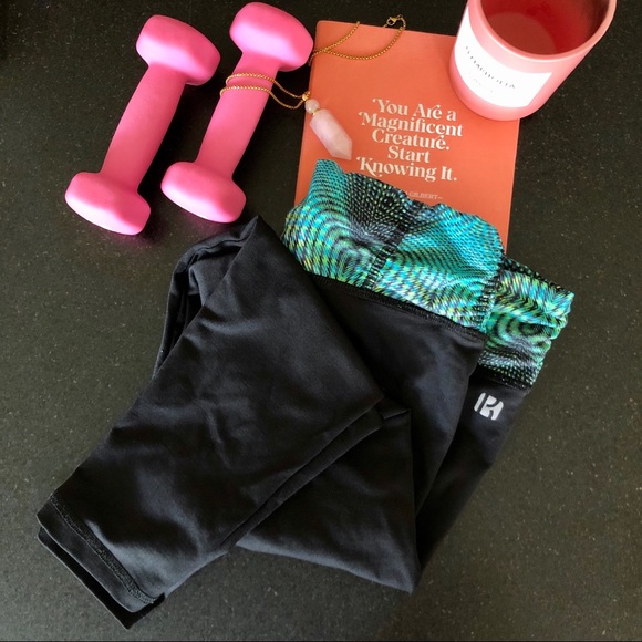 Koral Pants - Koral Activewear Blk/Grn Mesmerize Yoga Leggings